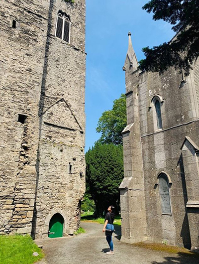 The square tower and Saint Columba's Church in Swords